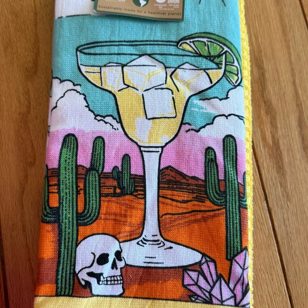 NWT Deborah Connolly Designs Margarita Desert Kitchen Towels  Set of 3
